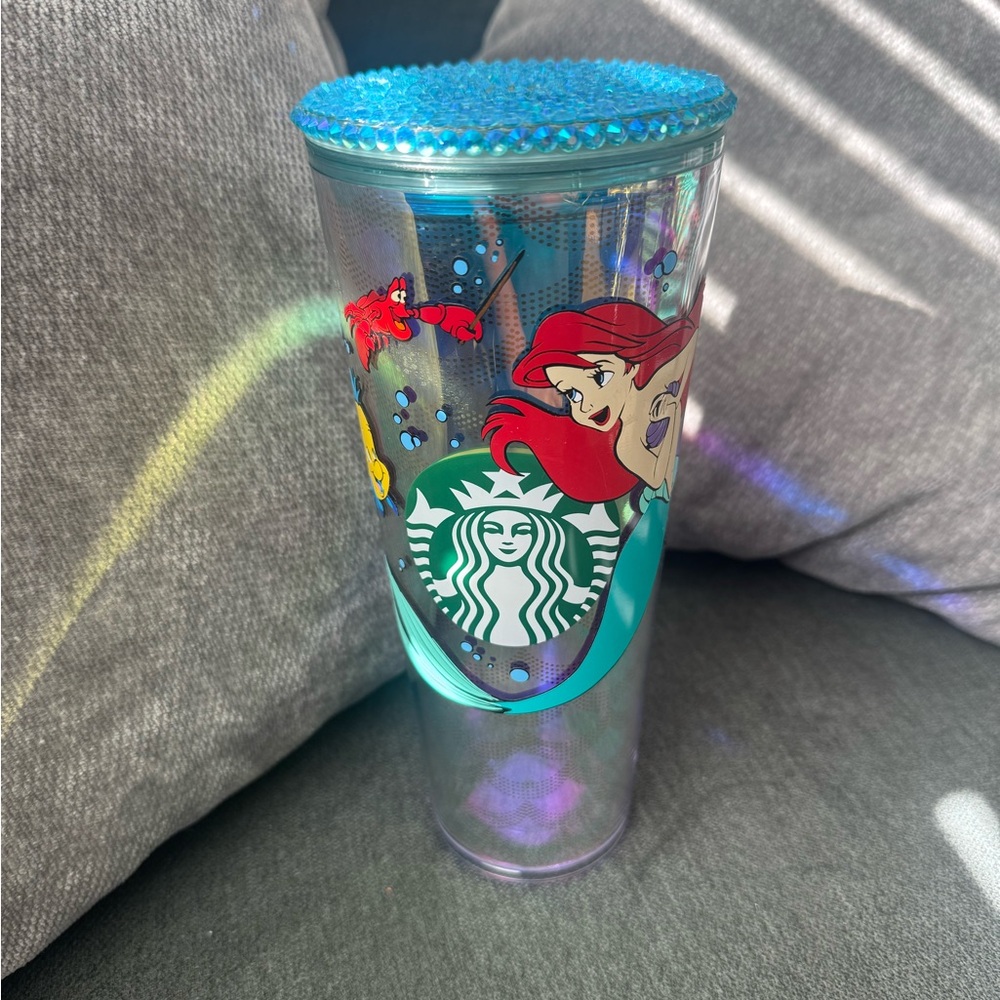 Starbucks Little Mermaid Tumbler with Sparkling Blue Lid